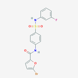 molecular formula C17H12BrFN2O4S B340768 5-bromo-N-[4-[(3-fluorophenyl)sulfamoyl]phenyl]furan-2-carboxamide 