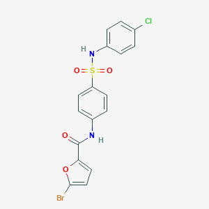 molecular formula C17H12BrClN2O4S B340769 5-bromo-N-{4-[(4-chloroanilino)sulfonyl]phenyl}-2-furamide 