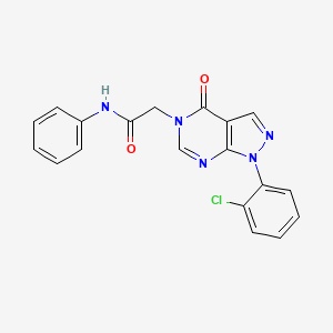 molecular formula C19H14ClN5O2 B3407690 2-[1-(2-chlorophenyl)-4-oxo-1H,4H,5H-pyrazolo[3,4-d]pyrimidin-5-yl]-N-phenylacetamide CAS No. 841213-04-5