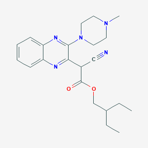 2-Ethylbutyl 2-cyano-2-[3-(4-methylpiperazin-1-yl)quinoxalin-2-yl]acetate