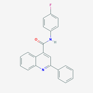 molecular formula C22H15FN2O B340773 N-(4-fluorophenyl)-2-phenylquinoline-4-carboxamide 