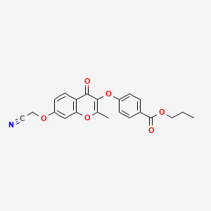 propyl 4-{[7-(cyanomethoxy)-2-methyl-4-oxo-4H-chromen-3-yl]oxy}benzoate