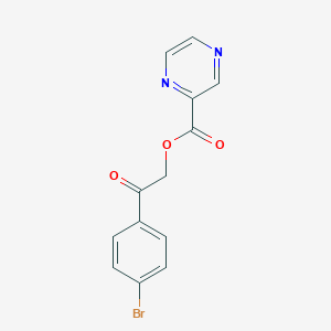 molecular formula C13H9BrN2O3 B340777 2-(4-Bromophenyl)-2-oxoethyl pyrazine-2-carboxylate 