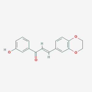 molecular formula C17H14O4 B3407787 (2E)-3-(2,3-dihydro-1,4-benzodioxin-6-yl)-1-(3-hydroxyphenyl)prop-2-en-1-one CAS No. 849484-25-9