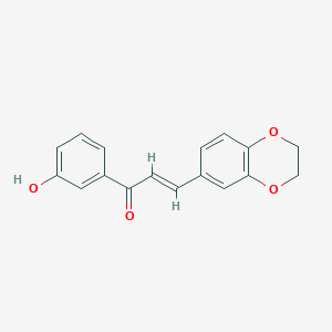 (2E)-3-(2,3-dihydro-1,4-benzodioxin-6-yl)-1-(3-hydroxyphenyl)prop-2-en-1-one