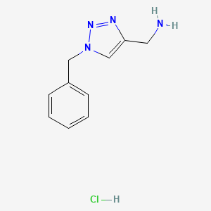 molecular formula C10H13ClN4 B3407805 1-(1-benzyl-1H-[1,2,3]-triazol-4-yl)methylamine hydrochloride CAS No. 852030-90-1