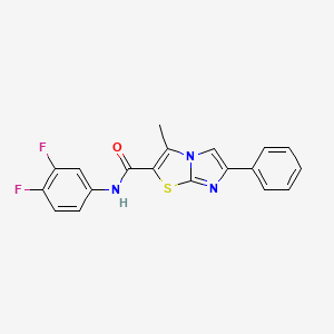 molecular formula C19H13F2N3OS B3407806 N-(3,4-difluorophenyl)-3-methyl-6-phenylimidazo[2,1-b][1,3]thiazole-2-carboxamide CAS No. 852133-59-6