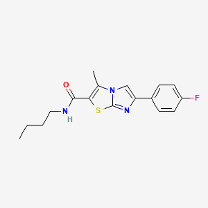molecular formula C17H18FN3OS B3407811 N-butyl-6-(4-fluorophenyl)-3-methylimidazo[2,1-b][1,3]thiazole-2-carboxamide CAS No. 852133-98-3