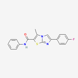 molecular formula C19H14FN3OS B3407817 6-(4-fluorophenyl)-3-methyl-N-phenylimidazo[2,1-b][1,3]thiazole-2-carboxamide CAS No. 852134-19-1