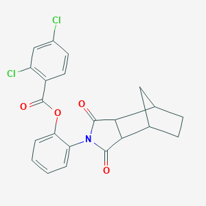 molecular formula C22H17Cl2NO4 B340782 2-(1,3-dioxooctahydro-2H-4,7-methanoisoindol-2-yl)phenyl 2,4-dichlorobenzoate 