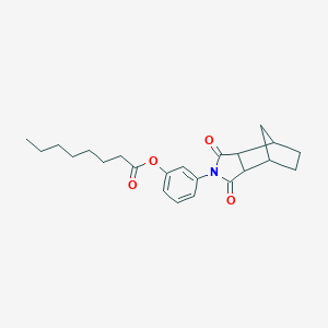 molecular formula C23H29NO4 B340786 3-(1,3-dioxooctahydro-2H-4,7-methanoisoindol-2-yl)phenyl octanoate 