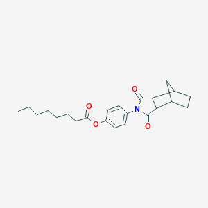 molecular formula C23H29NO4 B340787 4-(1,3-dioxooctahydro-2H-4,7-methanoisoindol-2-yl)phenyl octanoate 