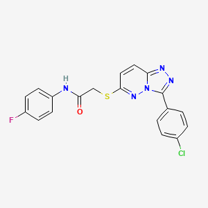 2-{[3-(4-chlorophenyl)-[1,2,4]triazolo[4,3-b]pyridazin-6-yl]sulfanyl}-N-(4-fluorophenyl)acetamide