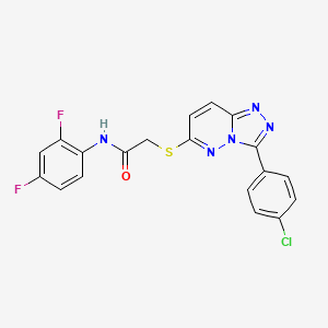 molecular formula C19H12ClF2N5OS B3407895 2-((3-(4-chlorophenyl)-[1,2,4]triazolo[4,3-b]pyridazin-6-yl)thio)-N-(2,4-difluorophenyl)acetamide CAS No. 852373-20-7