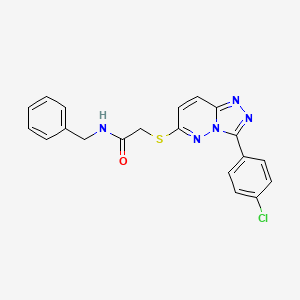 molecular formula C20H16ClN5OS B3407898 N-benzyl-2-((3-(4-chlorophenyl)-[1,2,4]triazolo[4,3-b]pyridazin-6-yl)thio)acetamide CAS No. 852373-40-1
