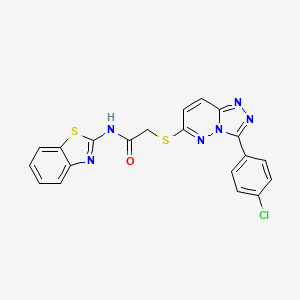 N-(benzo[d]thiazol-2-yl)-2-((3-(4-chlorophenyl)-[1,2,4]triazolo[4,3-b]pyridazin-6-yl)thio)acetamide