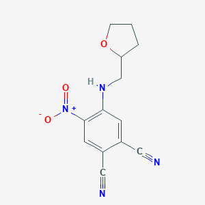 molecular formula C13H12N4O3 B340791 4-Nitro-5-[(tetrahydro-2-furanylmethyl)amino]phthalonitrile 