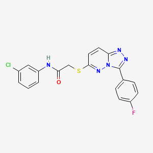 molecular formula C19H13ClFN5OS B3407911 N-(3-chlorophenyl)-2-((3-(4-fluorophenyl)-[1,2,4]triazolo[4,3-b]pyridazin-6-yl)thio)acetamide CAS No. 852373-88-7