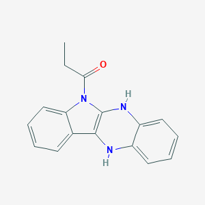 molecular formula C17H15N3O B340792 6-propionyl-6,11-dihydro-5H-indolo[2,3-b]quinoxaline 