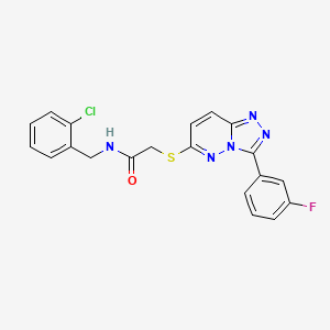 molecular formula C20H15ClFN5OS B3407940 N-(2-chlorobenzyl)-2-((3-(3-fluorophenyl)-[1,2,4]triazolo[4,3-b]pyridazin-6-yl)thio)acetamide CAS No. 852374-96-0