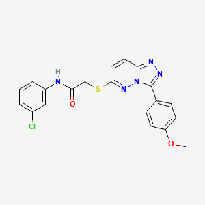 molecular formula C20H16ClN5O2S B3407968 N-(3-chlorophenyl)-2-{[3-(4-methoxyphenyl)-[1,2,4]triazolo[4,3-b]pyridazin-6-yl]sulfanyl}acetamide CAS No. 852376-36-4