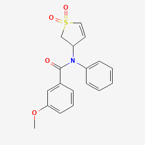 molecular formula C18H17NO4S B3407973 N-(1,1-dioxido-2,3-dihydrothien-3-yl)-3-methoxy-N-phenylbenzamide CAS No. 852438-70-1