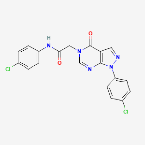 molecular formula C19H13Cl2N5O2 B3407989 N-(4-chlorophenyl)-2-(1-(4-chlorophenyl)-4-oxo-1H-pyrazolo[3,4-d]pyrimidin-5(4H)-yl)acetamide CAS No. 852440-87-0
