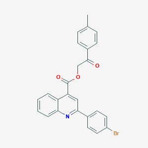 molecular formula C25H18BrNO3 B340799 2-(4-Methylphenyl)-2-oxoethyl 2-(4-bromophenyl)-4-quinolinecarboxylate 