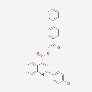 molecular formula C30H20ClNO3 B340801 2-(1,1'-Biphenyl-4-yl)-2-oxoethyl 2-(4-chlorophenyl)quinoline-4-carboxylate 