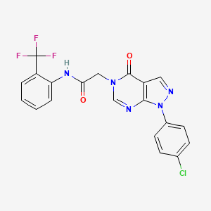 molecular formula C20H13ClF3N5O2 B3408011 2-(1-(4-chlorophenyl)-4-oxo-1H-pyrazolo[3,4-d]pyrimidin-5(4H)-yl)-N-(2-(trifluoromethyl)phenyl)acetamide CAS No. 852441-03-3