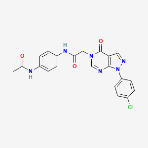 molecular formula C21H17ClN6O3 B3408014 N-(4-acetamidophenyl)-2-(1-(4-chlorophenyl)-4-oxo-1H-pyrazolo[3,4-d]pyrimidin-5(4H)-yl)acetamide CAS No. 852441-16-8