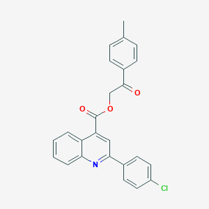 molecular formula C25H18ClNO3 B340802 2-(4-Methylphenyl)-2-oxoethyl 2-(4-chlorophenyl)-4-quinolinecarboxylate 