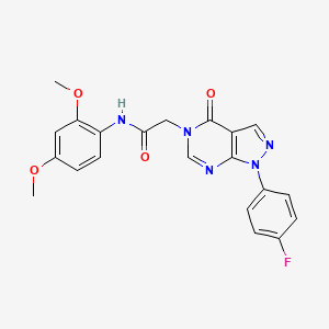 molecular formula C21H18FN5O4 B3408027 N-(2,4-dimethoxyphenyl)-2-(1-(4-fluorophenyl)-4-oxo-1H-pyrazolo[3,4-d]pyrimidin-5(4H)-yl)acetamide CAS No. 852450-52-3