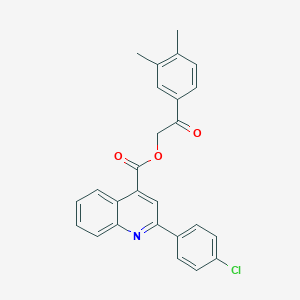 molecular formula C26H20ClNO3 B340803 2-(3,4-Dimethylphenyl)-2-oxoethyl 2-(4-chlorophenyl)-4-quinolinecarboxylate 