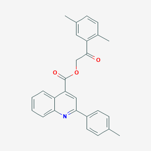 molecular formula C27H23NO3 B340808 2-(2,5-Dimethylphenyl)-2-oxoethyl 2-(4-methylphenyl)-4-quinolinecarboxylate 