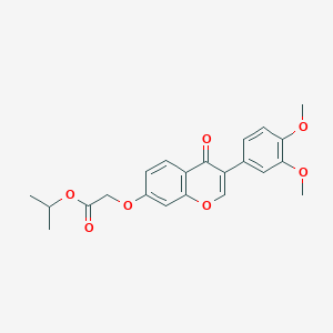 molecular formula C22H22O7 B3408095 isopropyl 2-((3-(3,4-dimethoxyphenyl)-4-oxo-4H-chromen-7-yl)oxy)acetate CAS No. 859139-59-6