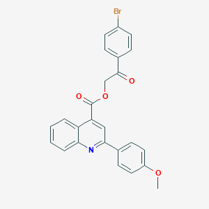 molecular formula C25H18BrNO4 B340811 2-(4-Bromophenyl)-2-oxoethyl 2-(4-methoxyphenyl)quinoline-4-carboxylate 