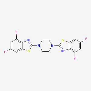 molecular formula C18H12F4N4S2 B3408149 1,4-Bis(4,6-difluorobenzo[d]thiazol-2-yl)piperazine CAS No. 863001-56-3