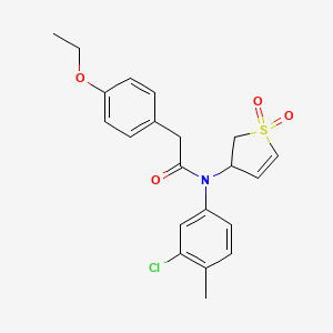 molecular formula C21H22ClNO4S B3408150 N-(3-chloro-4-methylphenyl)-N-(1,1-dioxido-2,3-dihydrothiophen-3-yl)-2-(4-ethoxyphenyl)acetamide CAS No. 863007-90-3