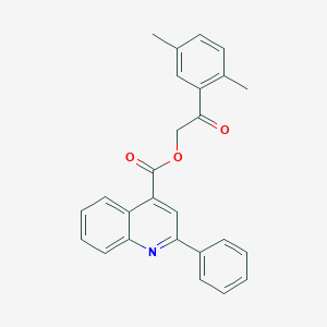 molecular formula C26H21NO3 B340816 2-(2,5-Dimethylphenyl)-2-oxoethyl 2-phenyl-4-quinolinecarboxylate 