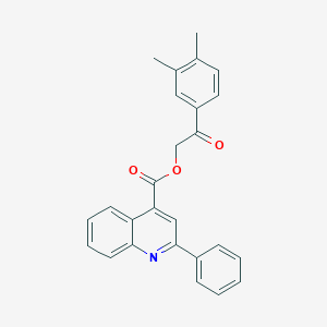 molecular formula C26H21NO3 B340817 2-(3,4-Dimethylphenyl)-2-oxoethyl 2-phenylquinoline-4-carboxylate 