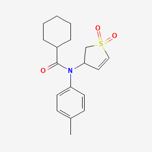molecular formula C18H23NO3S B3408174 N-(1,1-dioxido-2,3-dihydrothiophen-3-yl)-N-(p-tolyl)cyclohexanecarboxamide CAS No. 863020-57-9
