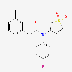 molecular formula C19H18FNO3S B3408187 N-(1,1-dioxido-2,3-dihydrothiophen-3-yl)-N-(4-fluorophenyl)-2-(m-tolyl)acetamide CAS No. 863022-32-6