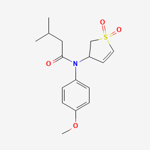 molecular formula C16H21NO4S B3408195 N-(1,1-dioxido-2,3-dihydrothiophen-3-yl)-N-(4-methoxyphenyl)-3-methylbutanamide CAS No. 863022-76-8