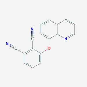 molecular formula C17H9N3O B340820 3-(Quinolin-8-yloxy)benzene-1,2-dicarbonitrile 
