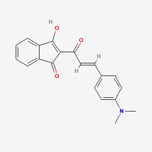 molecular formula C20H17NO3 B3408223 (E)-2-(3-(4-(dimethylamino)phenyl)acryloyl)-3-hydroxy-1H-inden-1-one CAS No. 865546-78-7
