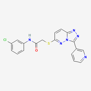 molecular formula C18H13ClN6OS B3408286 N-(3-chlorophenyl)-2-((3-(pyridin-3-yl)-[1,2,4]triazolo[4,3-b]pyridazin-6-yl)thio)acetamide CAS No. 868968-58-5