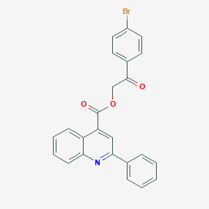 molecular formula C24H16BrNO3 B340830 2-(4-Bromophenyl)-2-oxoethyl 2-phenyl-4-quinolinecarboxylate 