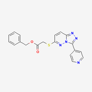 molecular formula C19H15N5O2S B3408301 Benzyl 2-((3-(pyridin-4-yl)-[1,2,4]triazolo[4,3-b]pyridazin-6-yl)thio)acetate CAS No. 868970-39-2