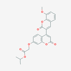molecular formula C24H20O8 B3408311 propan-2-yl 2-({8-methoxy-2,2'-dioxo-2H,2'H-[3,4'-bichromene]-7'-yl}oxy)acetate CAS No. 869079-53-8